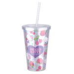 16 oz Double Wall Acrylic Tumbler With Straw - Image 3