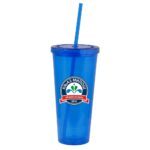 20 oz. Double Wall Acrylic Tumbler With Straw - Image 4
