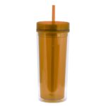 16 oz. Double Wall Acrylic Tumbler With Straw - Image 3