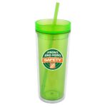 16 oz. Double Wall Acrylic Tumbler With Straw - Image 6