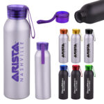 600ML Aluminum Water Bottle With Silicon Strap - Image 2