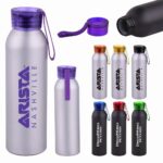 600ML Aluminum Water Bottle With Silicon Strap