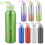 600ML Aluminum Water Bottle With Silicone Strap