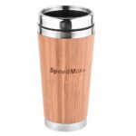 16 oz. Stainless Steel Bamboo Travel Tumbler - Image 2