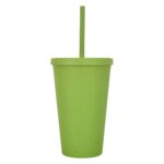 16 oz. Double Wall Wheat Straw Fiber Tumbler With Straw - Image 4