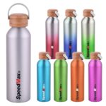 600ML Aluminum Water Bottle With Bamboo Lid