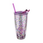 28 oz Double Wall Plastic Tumbler With Glitter Insert - Image 5