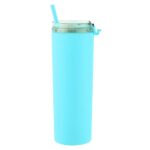 24oz.Rubberized Double Wall Acrylic Tumbler With Straw - Image 5