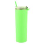 24oz.Rubberized Double Wall Acrylic Tumbler With Straw - Image 6