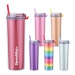 24oz.Double Wall Acrylic Tumbler With Sparkling Insert
