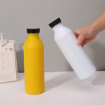 600ML Aluminum Water Bottle W/Bamboo Lid - Image 10