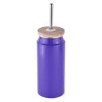 450ML Aluminum Coke Can With Bamboo Lid & S/S Straw - Image 3