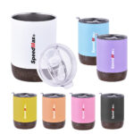 8 oz Stainless Steel Insulated Cup W/Cork Look Base