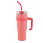40 oz.Stainless Steel Thermo Mug With Straw - Image 4