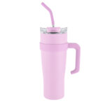 40 oz.Stainless Steel Thermo Mug With Straw - Image 5