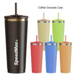 710ML Coffee Grounds Fiber Cup With Straw