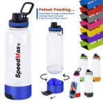 1000ML Plastic Water Bottle With Phone Holder And Cooling Towel