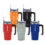20 oz. Stainless Steel Insulated Travel Mug With Straw
