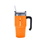 20 oz. Stainless Steel Insulated Travel Mug With Straw - Image 6