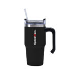 20 oz. Stainless Steel Insulated Travel Mug With Straw - Image 2