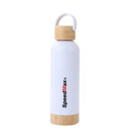 500ML Stainless Steel Insulated Water Bottle W/Bamboo Lid & Base - Image 6