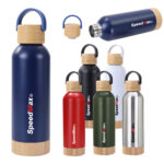 500ML Stainless Steel Insulated Water Bottle W/Bamboo Lid & Base