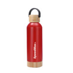 500ML Stainless Steel Insulated Water Bottle W/Bamboo Lid & Base - Image 3