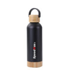 500ML Stainless Steel Insulated Water Bottle W/Bamboo Lid & Base - Image 2