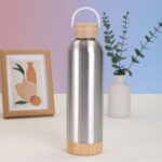 500ML Stainless Steel Insulated Water Bottle W/Bamboo Lid & Base - Image 13