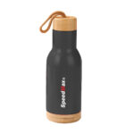 450ML Stainless Steel Insulated Water Bottle W/Bamboo Lid & Base - Image 5