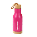 450ML Stainless Steel Insulated Water Bottle W/Bamboo Lid & Base - Image 6