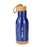 450ML Stainless Steel Insulated Water Bottle W/Bamboo Lid & Base - Image 2