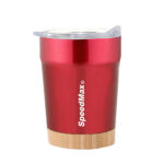 12 oz Stainless Steel Insulated Tumbler W/ Bamboo Base - Image 2
