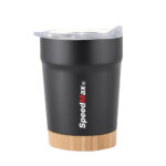 12 oz Stainless Steel Insulated Tumbler W/ Bamboo Base - Image 5
