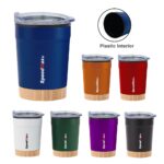 12oz.Stainless Steel Tumbler W/Bamboo Base