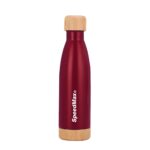 500ML Stainless Steel Insulated Water Bottle W/Bamboo Lid & Base - Image 3