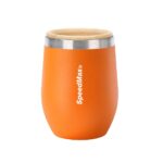 12 oz Stainless Steel Insulated Cup W/Bamboo Lid - Image 4