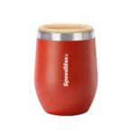 12 oz Stainless Steel Insulated Cup W/Bamboo Lid - Image 5