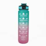 1000ML Rubberized Plastic Water Bottle - Image 4
