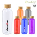 600ML RPET Water Bottle W/Bamboo Lid