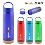 750ML RPET Water Bottle W/Cork Base