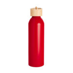 600ML Aluminum Water Bottle With Bamboo Lid - Image 3