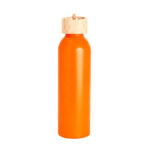 600ML Aluminum Water Bottle With Bamboo Lid - Image 2