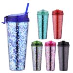24 oz Double Wall Acrylic Tumbler With Glitter Insert