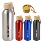 600ML Stainless Steel Water Bottle With Bamboo Lid