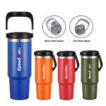 30oz Stainless Steel Insulated Double-Drink Tumbler With Handle