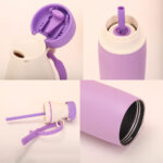 500ML Stainless Steel Water Bottle With Silicone Strap - Image 8