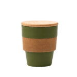 350ML Plastic Coffee Cup W/Cork Sleeve - Image 3