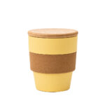 350ML Plastic Coffee Cup W/Cork Sleeve - Image 4