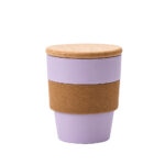 350ML Plastic Coffee Cup W/Cork Sleeve - Image 5